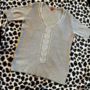 Merona gray cable knit sweater size L